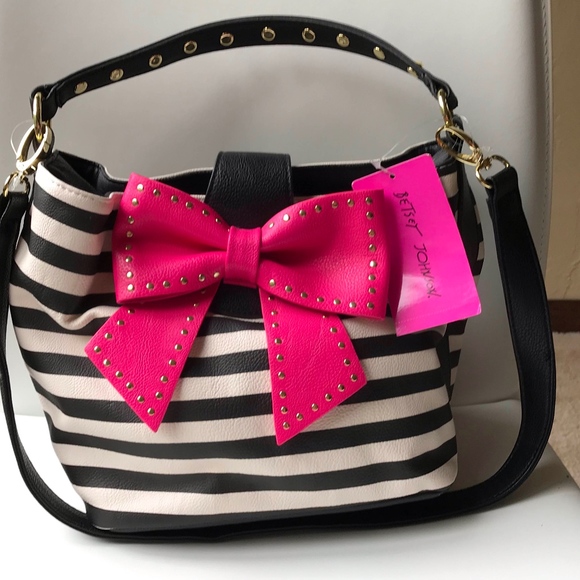 Betsey Johnson Pink Bow Purse / Betsey johnson purse, animal print bag ...